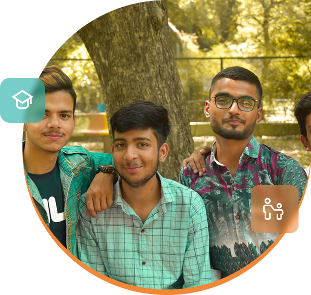 Children learning under a tree