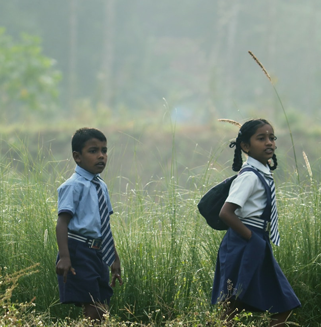 Children walking to school